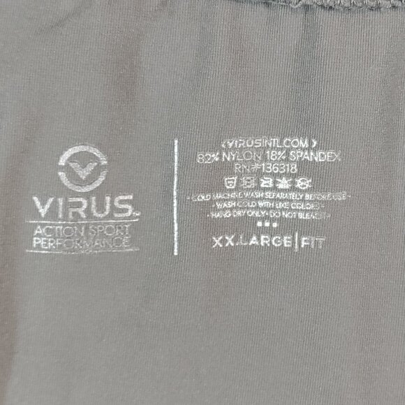 Virus Compression RX7 Full Pant Mens XXL Gray Yellow Performance Vented Running - Picture 5 of 13